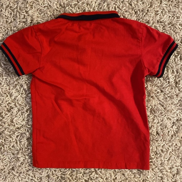 Gucci Kids Red Polo Shirt with Tiger Patch size 2 - Picture 4 of 5